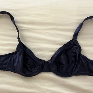 Victoria’s Secret Elegant Navy Blue Satin Bra 36B